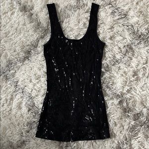 Express black sequin tank